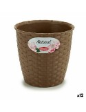 Cache-pot Stefanplast Marron Plastique 14 x 13 x 14 cm (12 Unités) | Tienda24 Tienda24.eu