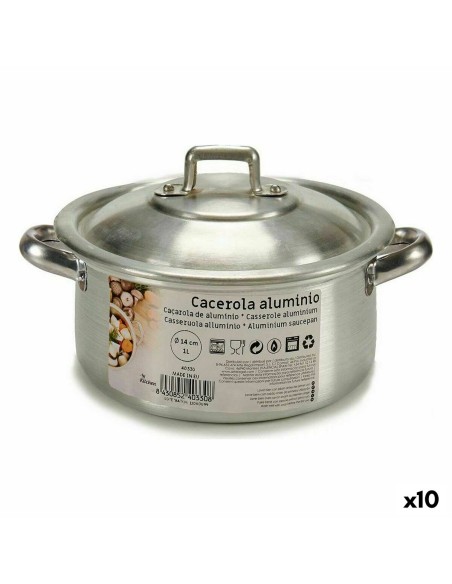 Casseruola con coperchio Ø 14 cm Argentato Alluminio 1 L (10 Unità) da Kinvara, Tegami - Ref: S3623648, Precio: 41,30 €, Desc...