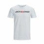 Camiseta de Manga Corta Hombre JJECORP LOGO TEE SS O-NECK NOSS Jack & Jones 12137126 Blanco de Jack & Jones, Camisetas deport...