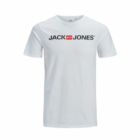 Camiseta de Manga Corta Hombre JJECORP LOGO TEE SS O-NECK NOSS Jack & Jones 12137126 Blanco de Jack & Jones, Camisetas deport...