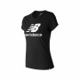 Camiseta de Manga Corta Mujer New Balance WT91546 Negro de New Balance, Camisetas - Ref: S2019853, Precio: 19,26 €, Descuento: %