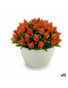 Decorative Plant DKD Home Decor 45 x 45 x 140 cm Metal Orange Green Burgundy PVC (2 Units) | Tienda24 Tienda24.eu