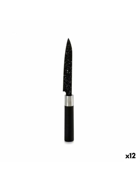 Faca de Cozinha Mármore 2,5 x 24 x 2,5 cm Preto Aço inoxidável Plástico (12 Unidades) | Tienda24 Tienda24.eu