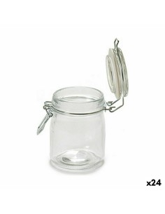 Boîte DKD Home Decor Bambou Verre Borosilicaté Shabby Chic 700 ml 10 x 10 x 12,5 cm (4 Unités) | Tienda24 Tienda24.eu