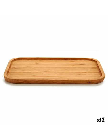 Bandeja de Aperitivos Marrón Bambú 30 x 1,5 x 20 cm (12 Unidades) | Tienda24 Tienda24.eu