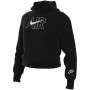 Sweat-shirt à capuche fille AIR FT CROP HOODIE Nike DM8372 010 Noir de Nike, Fille - Réf : S2021121, Prix : 38,55 €, Remise : %