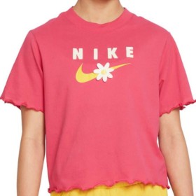 Camisola de Manga Curta Infantil ENERGY BOXY FRILLY Nike DO1351 666 Cor de Rosa de Nike, Menina - Ref: S2021126, Preço: 21,19...