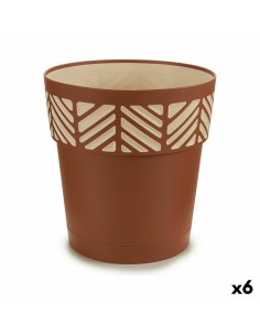 Vaso Autoirrigante Stefanplast Orfeo Terracotta Plastica 25 x 25 x 25 cm (6 Unità) da Stefanplast, Vasi tradizionali - Ref: S...