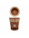 Self-watering flowerpot Stefanplast Orfeo Terracotta Plastic 25 x 25 x 25 cm (6 Units) | Tienda24 Tienda24.eu