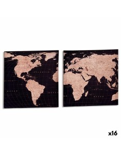 Tela Mappamondo 1,5 x 40 x 40 cm (16 Unità) da Gift Decor, Stampe e quadri su tela - Ref: S3624090, Precio: 29,66 €, Descuent...