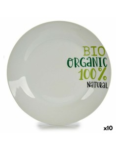 Piatto da pranzo Organic Porcellana 24,4 x 2,6 x 24,4 cm (10 Unità) da BigBuy Home, Piatti e teglie - Ref: S3624286, Precio: ...