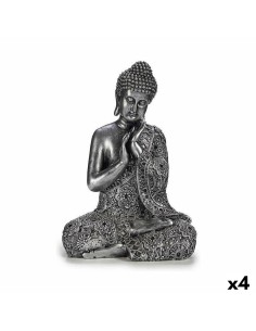 Statua Decorativa Buddha Seduto Argentato 22 x 33 x 18 cm (4 Unità) da Gift Decor, Soprammobili - Ref: S3624320, Precio: 71,5...