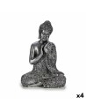 Deko-Figur Buddha Sitzend Silberfarben 22 x 33 x 18 cm (4 Stück) | Tienda24 Tienda24.eu