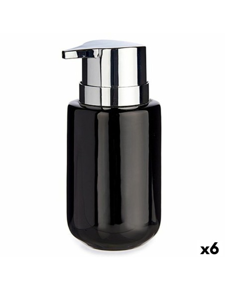 Dispenser di Sapone Nero Argentato Metallo Ceramica 350 ml (6 Unità) da Berilo, Supporti e distributori - Ref: S3624391, Prec...