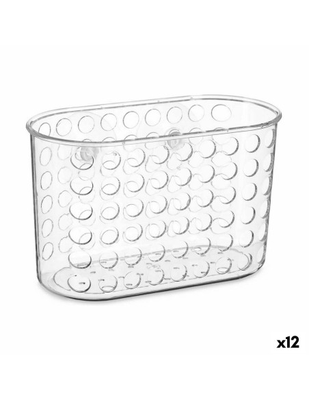 Portaoggetti da Doccia 19,3 x 12 x 9 cm Trasparente Plastica PVC (12 Unità) da Berilo, Accessori per la doccia - Ref: S362445...