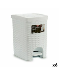 Waste bin DKD Home Decor Baths Silver Steel Basic 3 L 23 x 17,50 x 25 cm | Tienda24 Tienda24.eu