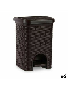 Rubbish Bin Tontarelli Coverline Yellow 44 L Black 38,5 x 34,5 x 54,5 cm (6 Units) | Tienda24 Tienda24.eu