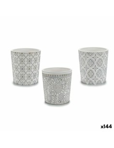 Vaso Modello Bianco Grigio Ceramica 12,3 x 12 x 12,3 cm (144 Unità) da Ibergarden, Cachepot - Ref: S3624517, Precio: 216,54 €...