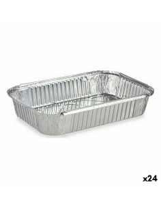 Küchenschüsseln-Set Einwegartikel mit Deckel Aluminium 22,4 x 7,4 x 11,5 cm (12 Stück) | Tienda24 Tienda24.eu