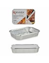 Set di Teglie da Cucina Monouso Con coperchio Alluminio 21 x 6 x 30,5 cm (24 Unità) da Kinvara, Stampi usa e getta - Ref: S36...