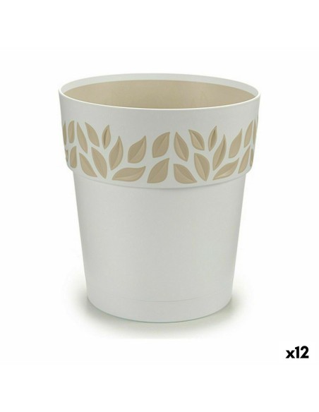 Vaso Autoirrigável Stefanplast Cloe Branco Plástico 19 x 19 x 19 cm (12 Unidades) | Tienda24 Tienda24.eu