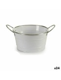 Vaso Secchio Bianco Argentato Zinco 27,5 x 10,5 x 20 cm (24 Unità) da Ibergarden, Cachepot - Ref: S3624652, Precio: 47,11 €, ...