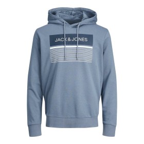 Felpa con Cappuccio Uomo JJTRAVIS Jack & Jones 12223700 Azzurro di Jack & Jones, Felpe - Rif: S2024695, Prezzo: 21,04 €, Scon...