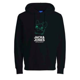 Polar com Capuz Homem JORPAL SWEAT HOOD FST Jack & Jones 2310015 Preto de Jack & Jones, Sweatshirts - Ref: S2024704, Preço: 2...