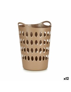 Juego de Cestos DKD Home Decor Gris Poliéster Mimbre (51 x 37 x 56 cm) | Tienda24 Tienda24.eu