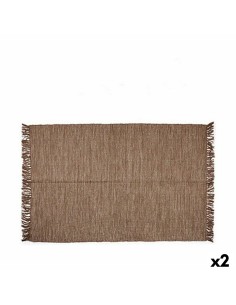 Alfombra Gris 70 % algodón 30 % Poliéster 160 x 230 cm | Tienda24 Tienda24.eu