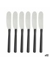 Set Coltello per Spalmare Argentato Nero Acciaio inossidabile Plastica (12 Unità) da Kinvara, Coltelli - Ref: S3624737, Preci...