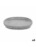 Sous-pot Avec relief Gris 28 x 4 x 23 cm (6 Unités) | Tienda24 Tienda24.eu