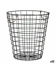 Boîte de rangement avec couvercle Anthracite Plastique 13,7 L 27,5 x 18 x 42,5 cm (12 Unités) | Tienda24 Tienda24.eu