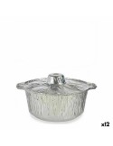 Set di Teglie da Cucina Monouso Pentola Con coperchio Alluminio 25,5 x 22 x 9,5 cm (12 Unità) da Kinvara, Stampi usa e getta ...