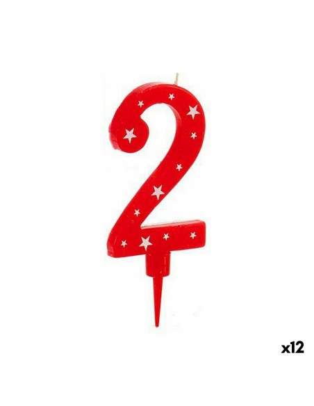 Bougie Anniversaire Numéro 2 (12 Unités) | Tienda24 Tienda24.eu