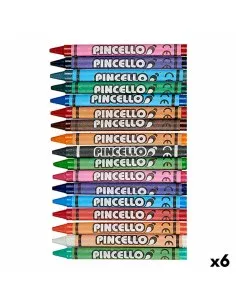 Ceras de cores Multicolor (6 Unidades) de Pincello, Ceras para friccionar - Ref: S3624893, Precio: 17,94 €, Descuento: %