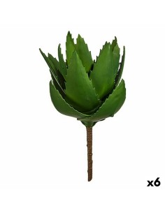 Pianta Decorativa Aloe Vera 13 x 24,5 x 14 cm Verde Plastica (6 Unità) da Ibergarden, Piante artificiali - Ref: S3624952, Pre...