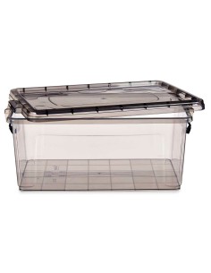 Caja Multiusos Azul Transparente Plástico 27 x 13,