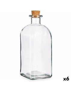 Tin Plug Cork Glass 1 L 9 x 22 x 9 cm (6 Units) by Vivalto, Food storage - Ref: S3625126, Price: 16,08 €, Discount: %