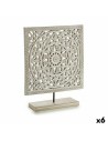 Figurine Décorative Mandala Blanc 7 x 35,5 x 30 cm (6 Unités) | Tienda24 Tienda24.eu