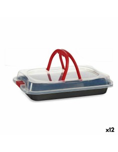 Backform Pyrex Asimetria rechteckig Schwarz Metall 33 x 25 cm (6 Stück) | Tienda24 Tienda24.eu