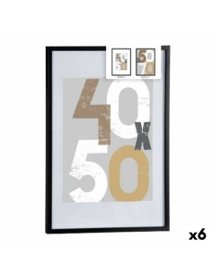 Moldura de Fotos DKD Home Decor Branco Madeira Cristal Madeira MDF 21 x 2,5 x 27 cm | Tienda24 Tienda24.eu