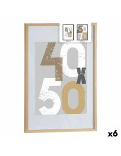 Cadre photo 17 x 2 x 21,8 cm Verre Gris Beige Plastique (6 Unités) | Tienda24 Tienda24.eu