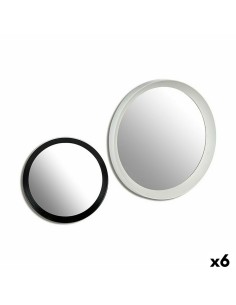 Wall mirror DKD Home Decor Mirror Black Wood Windows White (60 x 7 x 94 cm) | Tienda24 Tienda24.eu