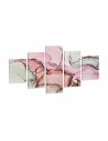 Jeu de 5 tableaux Toile Marbre Rose (4 Unités) | Tienda24 Tienda24.eu