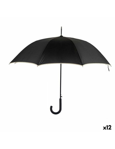 Guarda-Chuva Preto Creme Metal Fibra 95 x 95 x 86 cm (12 Unidades) | Tienda24 Tienda24.eu