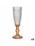 Champagne glass Points Amber Glass 180 ml (6 Units) | Tienda24 Tienda24.eu