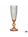 Champagne glass Points Amber Glass 180 ml (6 Units) | Tienda24 Tienda24.eu