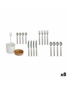 Set de Cubiertos Dorado Blanco Acero Inoxidable (12 Unidades) | Tienda24 Tienda24.eu