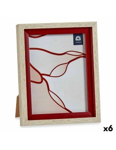 Cadre photo Marron Argenté Bois Verre Plastique 21 x 2 x 26 cm (6 Unités) | Tienda24 Tienda24.eu